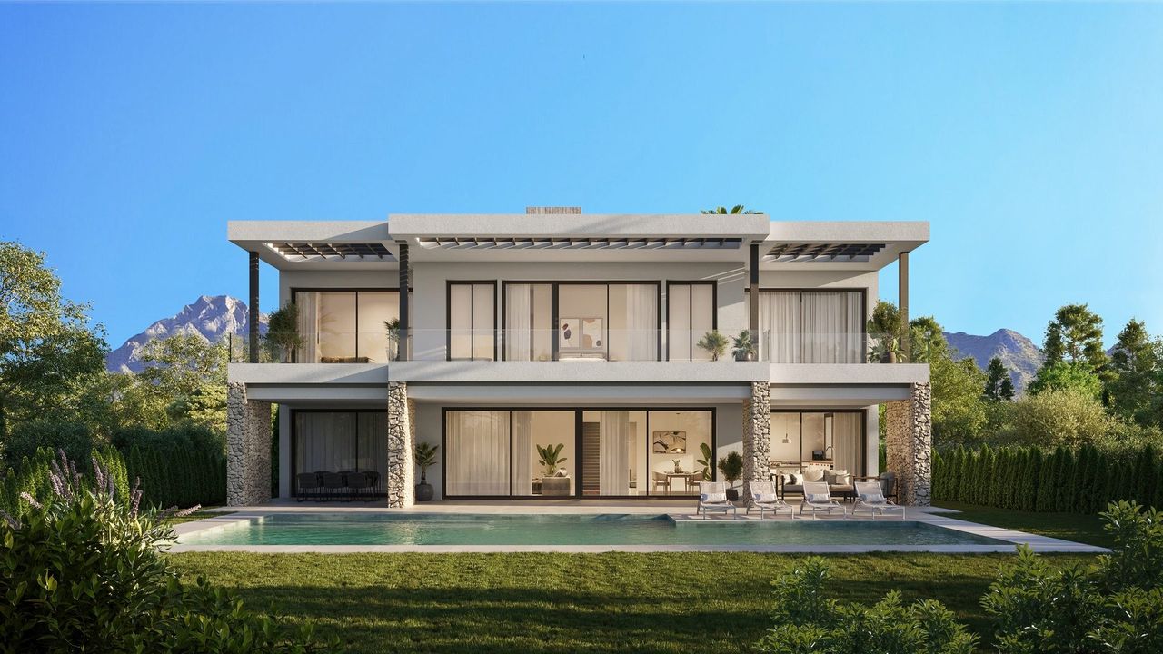 Render exterior 3D de arquitectura