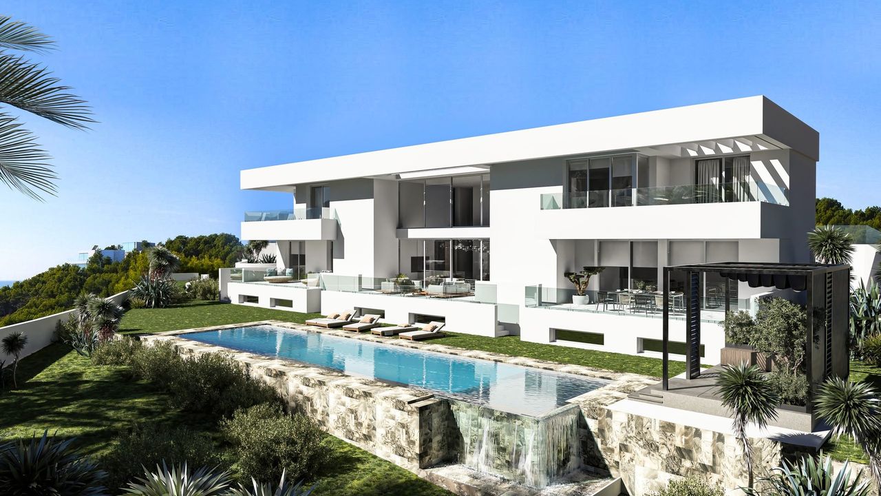 Render exterior 3D de arquitectura