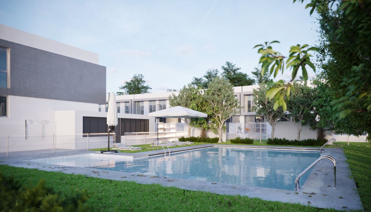 Render exterior 3D de arquitectura