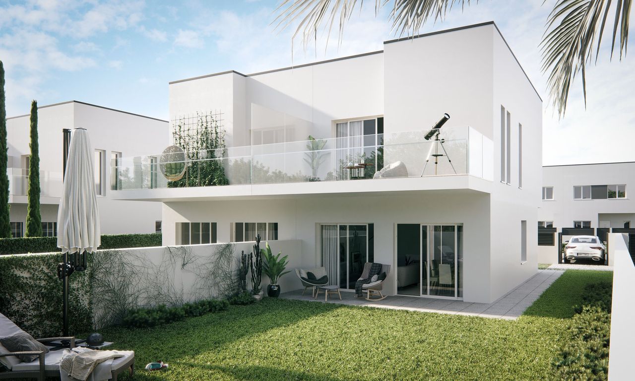 Render exterior 3D de arquitectura