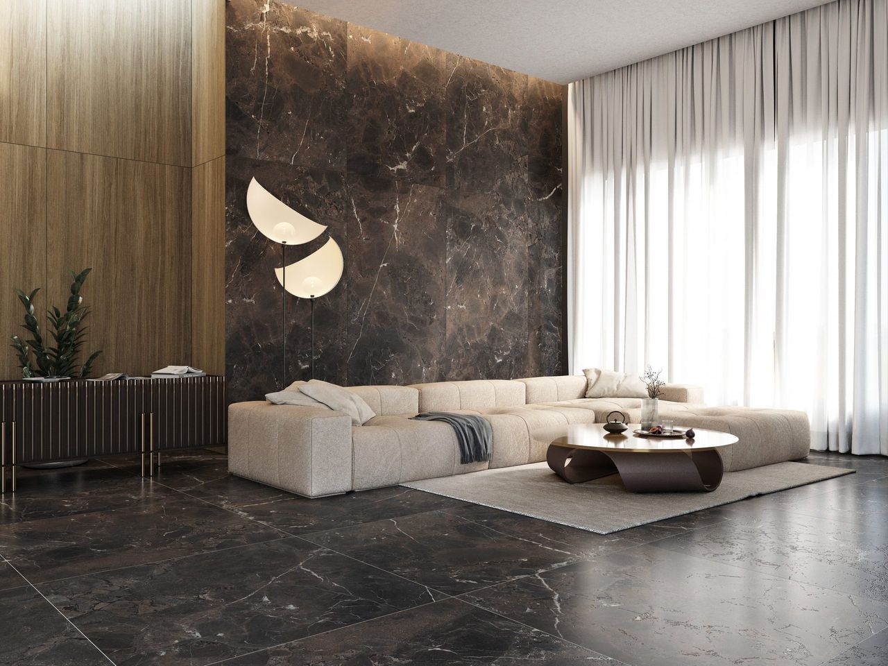 Render interior 3D de vivienda