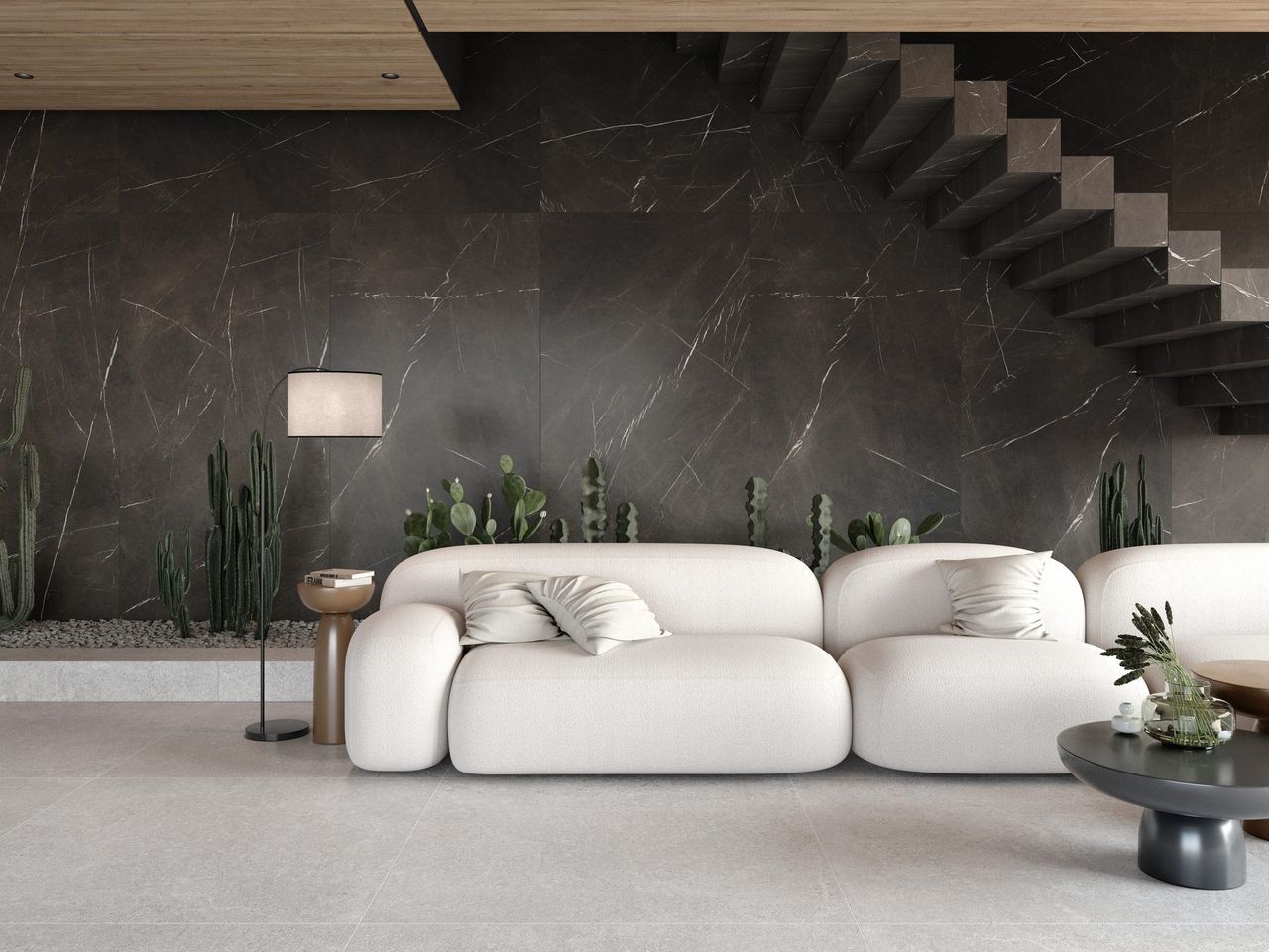 Render interior 3D de vivienda