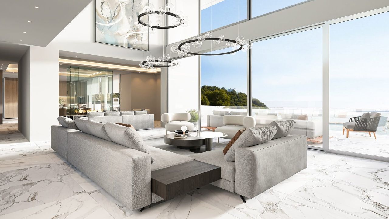 Render interior 3D de vivienda