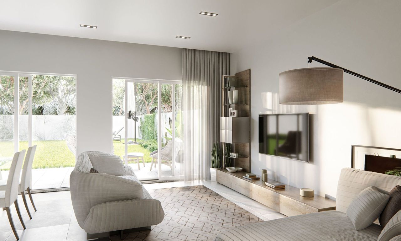 Render interior 3D de vivienda