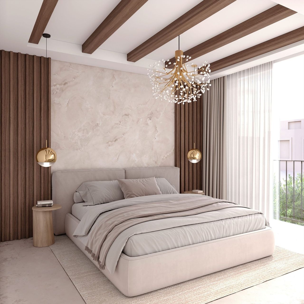 Render interior 3D de vivienda