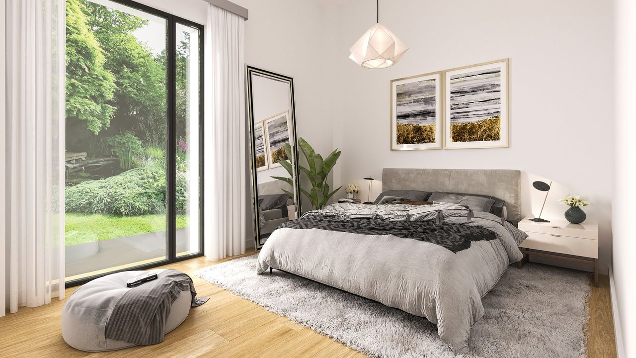 Render interior 3D de vivienda