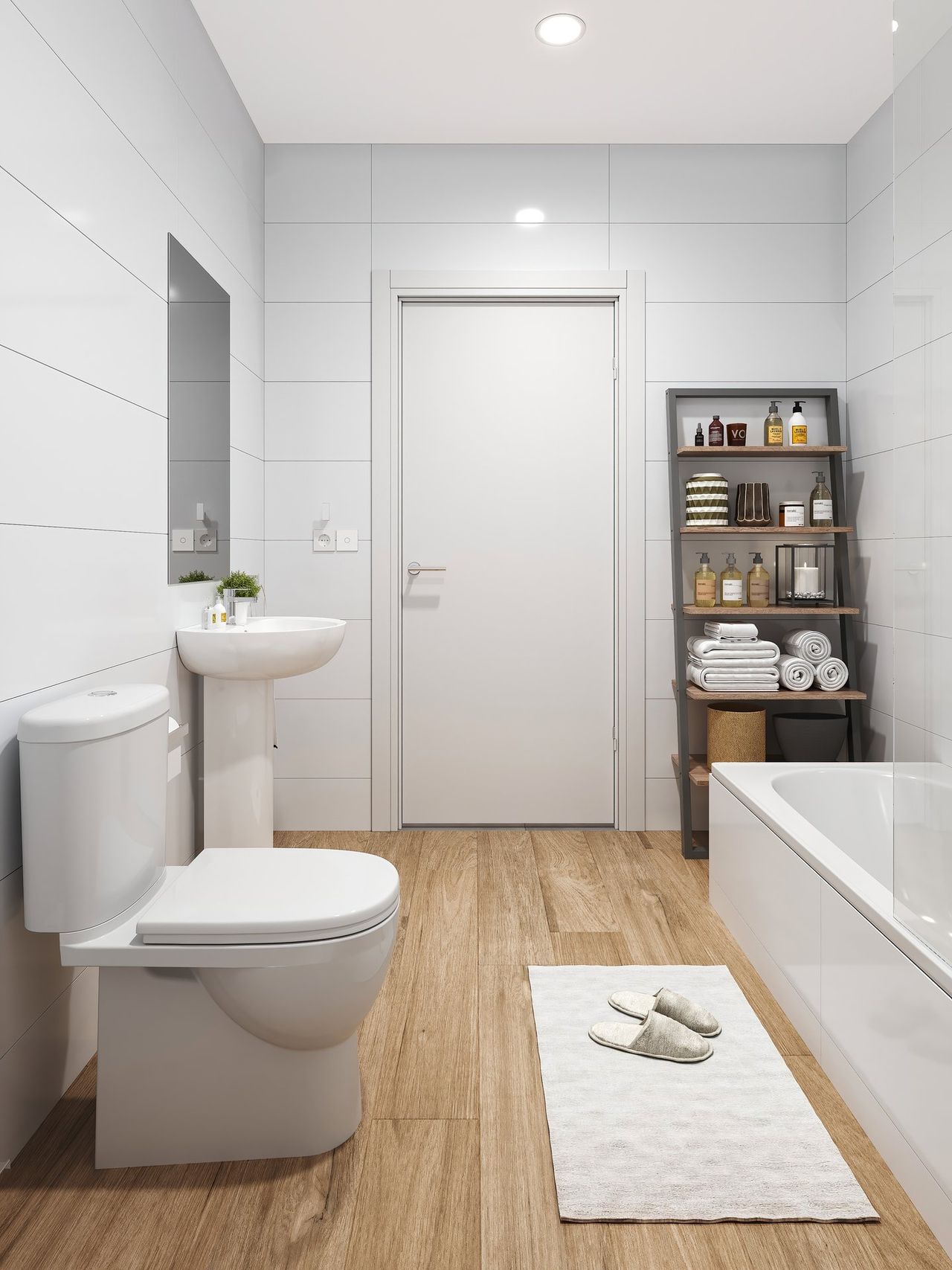 Render interior 3D de vivienda