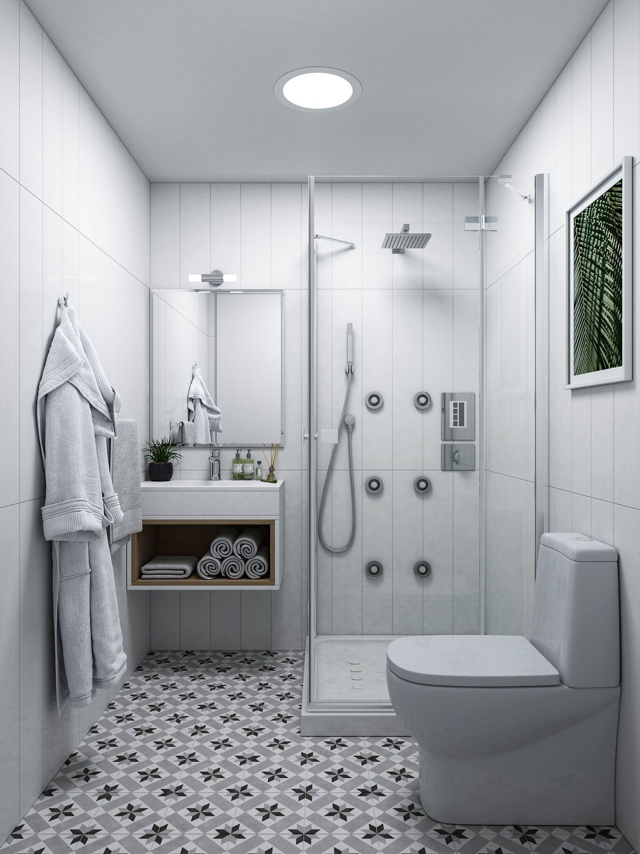 Render interior 3D de vivienda
