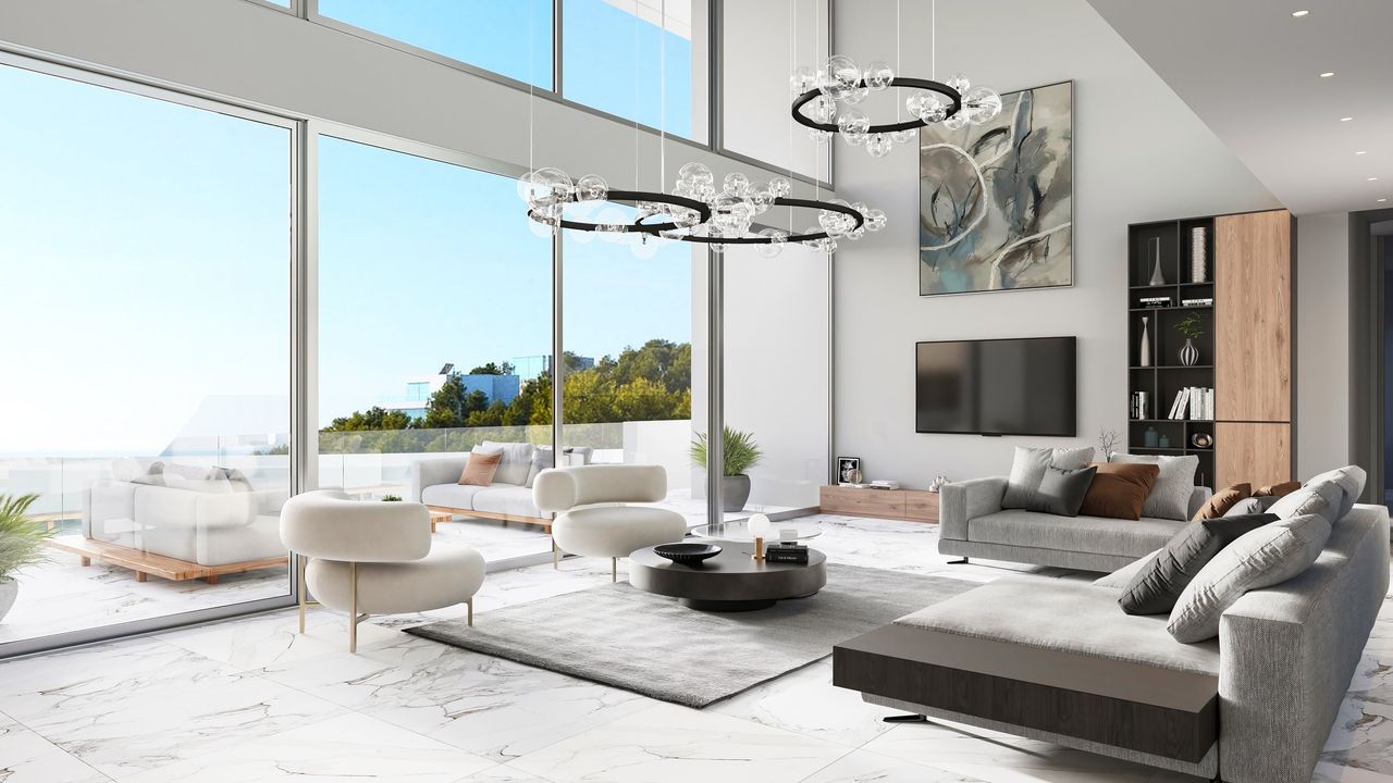 Render interior 3D de vivienda